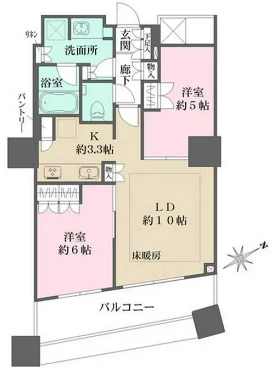 ザ・パークハウス西新宿タワー60 21階階 間取り