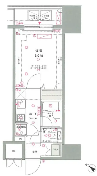 東京蒲田スクエアタワー 12階階 間取り