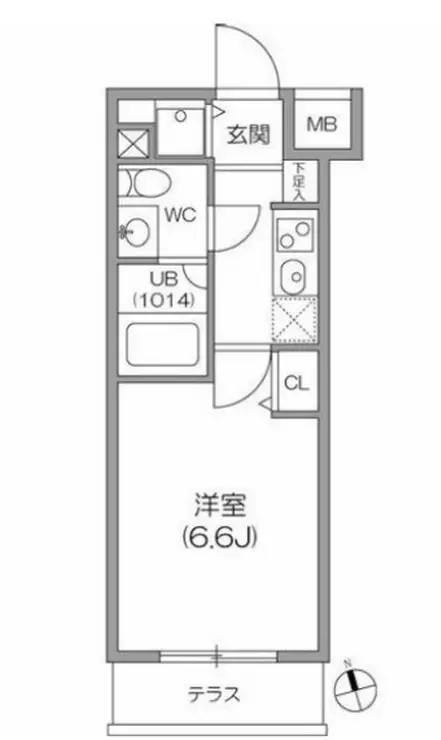 ガーラプレイス八幡山壱番館 1階階 間取り