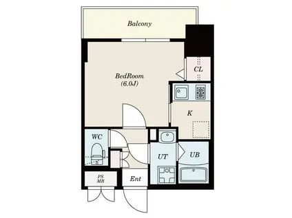 エスリードレジデンス上前津フロント(1K/2階)の間取り写真