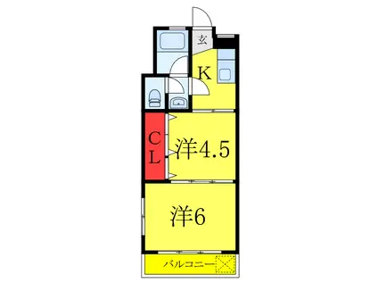 須田ビル(2K/3階)の間取り写真