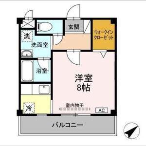 グランコート(1K/1階)の間取り写真