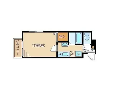 BRITISH PLUM(1K/1階)の間取り写真