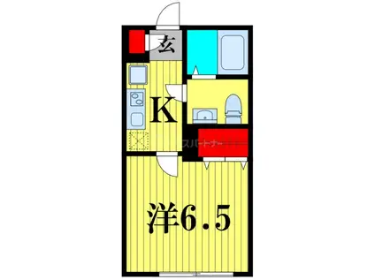 セレーノ柏の葉(1K/3階)の間取り写真