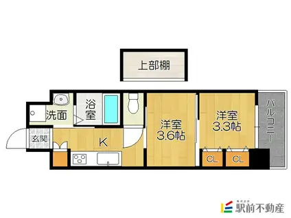 ORIENT BLD NO.122 ET(2K/2階)の間取り写真