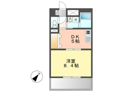 グリーンハイム三軒(1DK/1階)の間取り写真