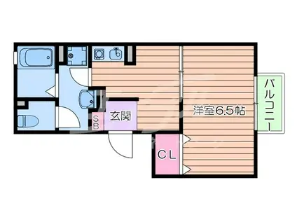 セジュール千里丘(1K/1階)の間取り写真