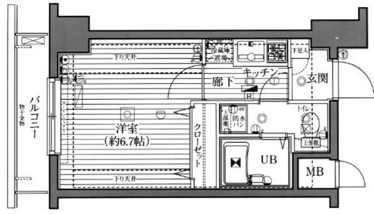 グランド・ガーラ西新宿East 6階階 間取り