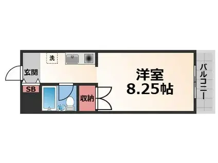 メゾン東大阪(1K/4階)の間取り写真