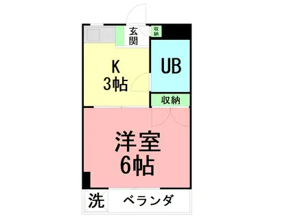 シトロンデ桜台(1K/2階)の間取り写真