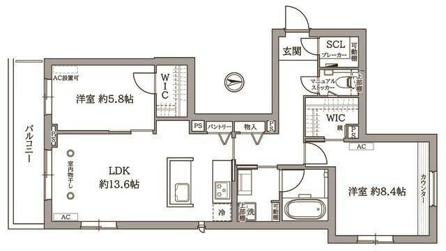 SIGNATURE07(2LDK/2階)の間取り写真