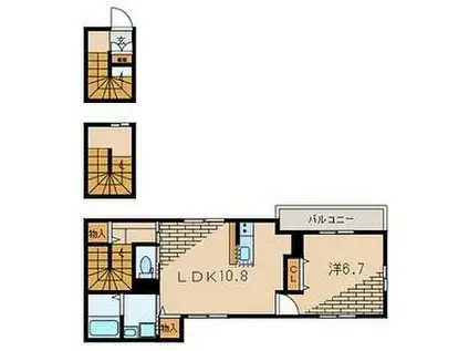 BLISS千歳烏山(1LDK/3階)の間取り写真