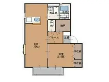 グリーン・ハイツ(1LDK/1階)の間取り写真