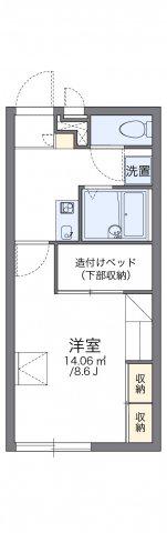 レオパレスアーク(1K/1階)の間取り写真
