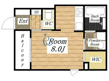 MAISON MOMENT(1K/1階)の間取り写真