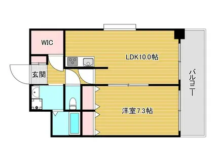 グリーンヴィラ(1LDK/6階)の間取り写真