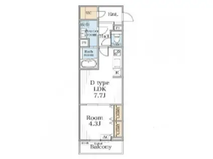 リブリ・淵野辺III(1LDK/2階)の間取り写真