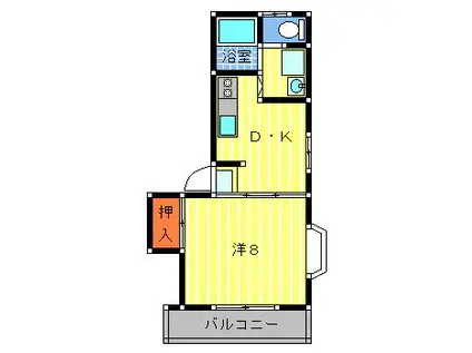 サンクレスト(1DK/1階)の間取り写真