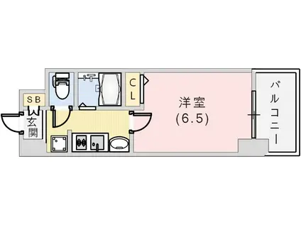 エステムコート神戸西Ⅲフロンタージュ(1K/7階)の間取り写真
