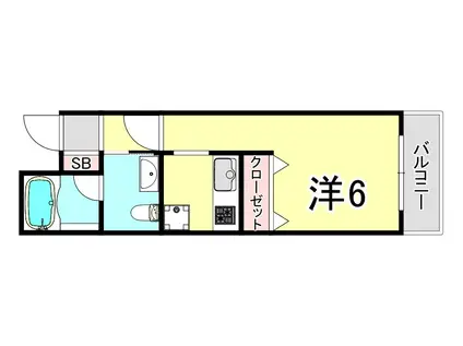 ヴィータ塚本通(1K/5階)の間取り写真