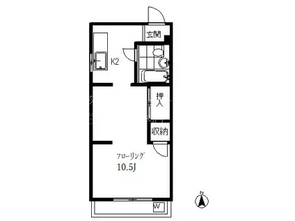 田中ビル(1K/3階)の間取り写真