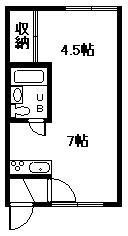 新富壱番館(1DK/2階)の間取り写真