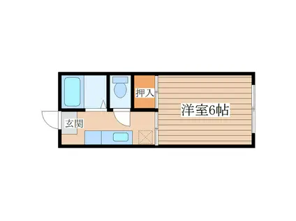 菅野又ハイツ(1K/1階)の間取り写真