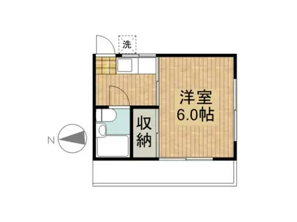 栄コーポ峰岡(1K/1階)の間取り写真