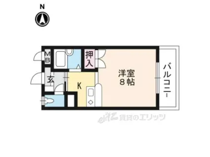 マンション白崎(ワンルーム/2階)の間取り写真