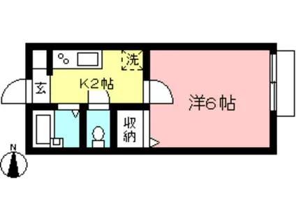 サ・フィール久我山(1K/2階)の間取り写真