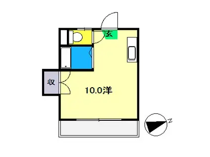 ディーエム潮江II(ワンルーム/3階)の間取り写真