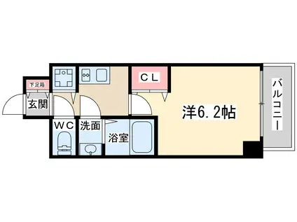 プレサンス扇町駅前(1K/12階)の間取り写真