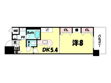 KAISEI神戸海岸通第2(1DK/3階)の間取り写真