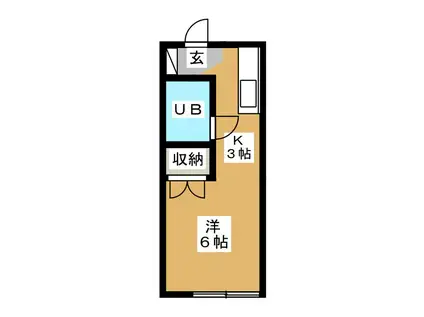 メイプルハイム(ワンルーム/1階)の間取り写真