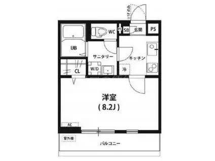 リブリ・GALAXY WOLF(1K/3階)の間取り写真