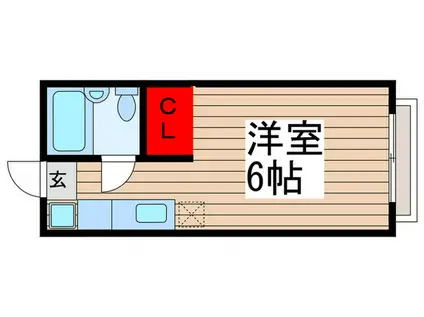 エステートピア星(ワンルーム/2階)の間取り写真