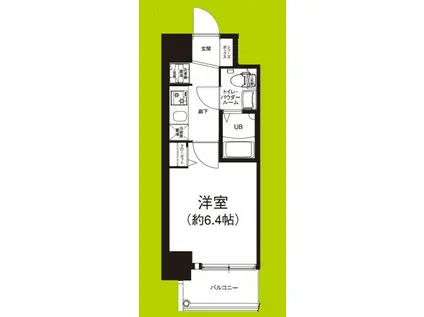 エグゼ大阪DOME CITYシエル(1K/9階)の間取り写真