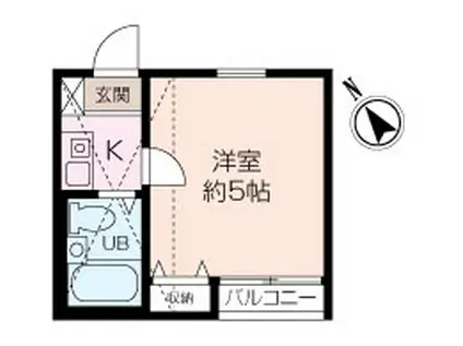 サンパレス21(1K/1階)の間取り写真