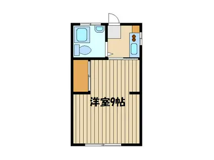 シャトーヤジ5(1K/2階)の間取り写真