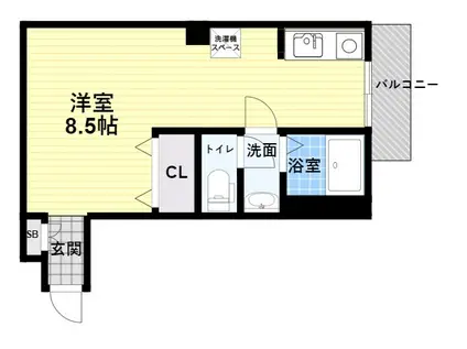 アリタセントラル京橋(ワンルーム/2階)の間取り写真