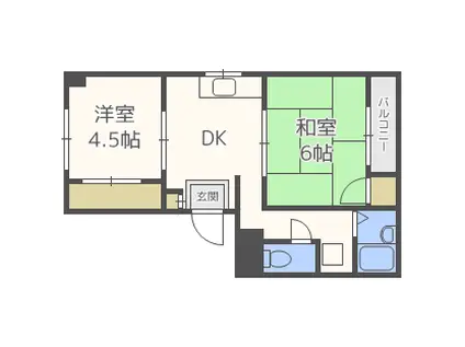 佐川ビル(2DK/3階)の間取り写真