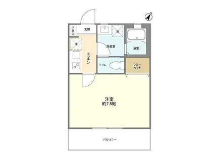 リーラ浦和美園(1K/3階)の間取り写真