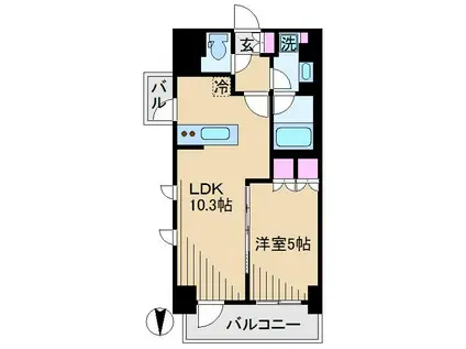 オープンレジデンシア王子(1LDK/8階)の間取り写真