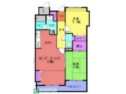 ドメイン土気(2LDK/3階)の間取り写真