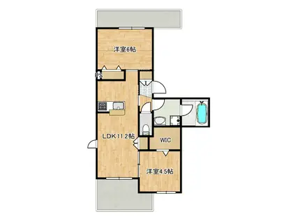 BRILLANTE ブリランテ(2LDK/3階)の間取り写真