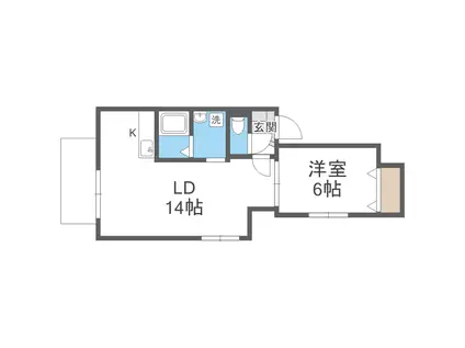 PRIME2・1(1LDK/10階)の間取り写真
