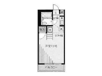 ヴェルディ坂上(1K/1階)の間取り写真