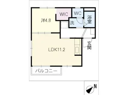 HAL千種(1LDK/2階)の間取り写真