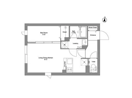 タスキ リシェス 池上(1LDK/2階)の間取り写真