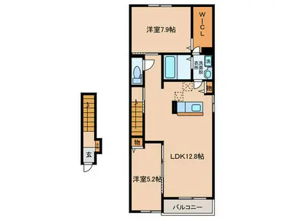 アルカンシエルII(2LDK/2階)の間取り写真